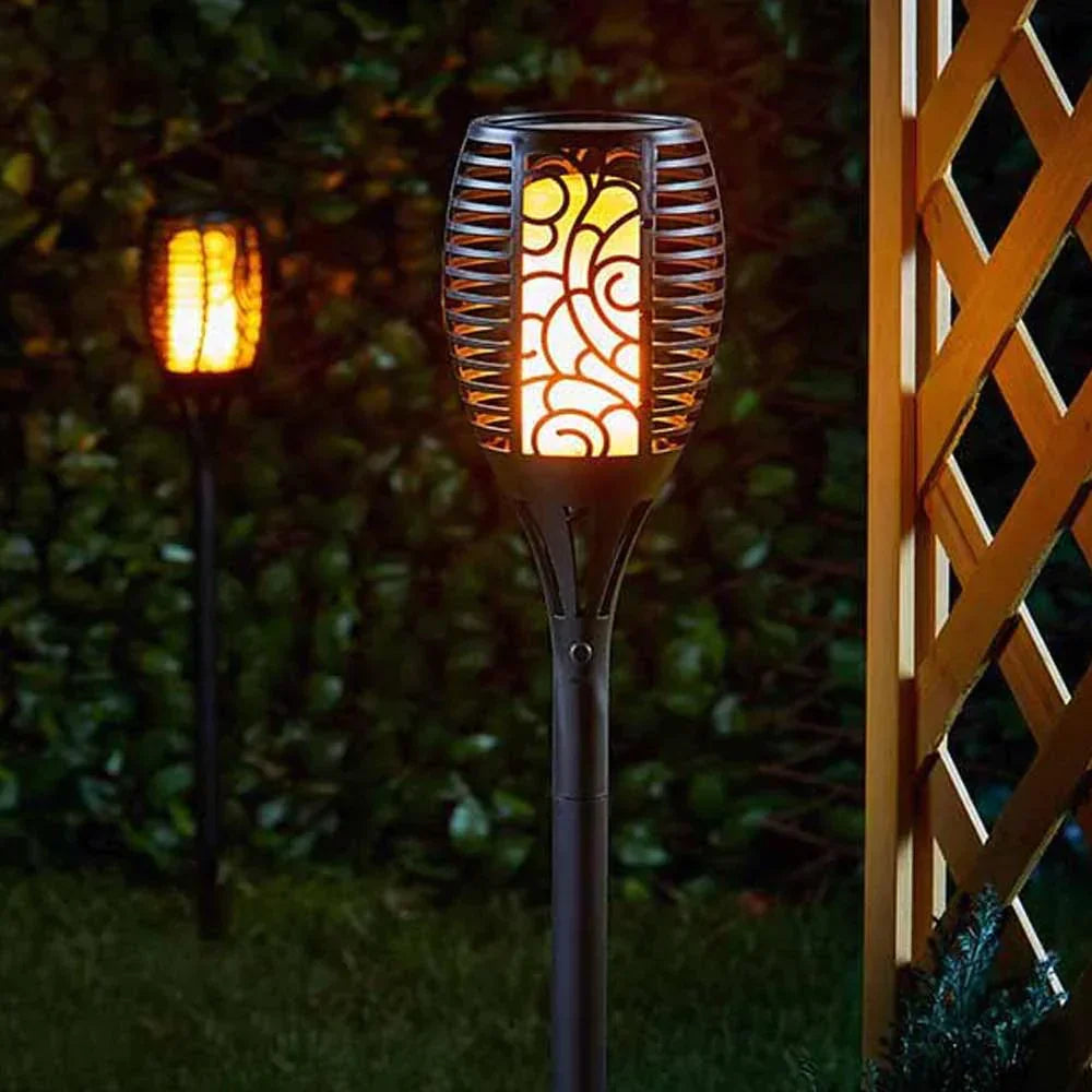 Solar LED garden torch – a decorative lamp with a flame effect, for outdoor use 4