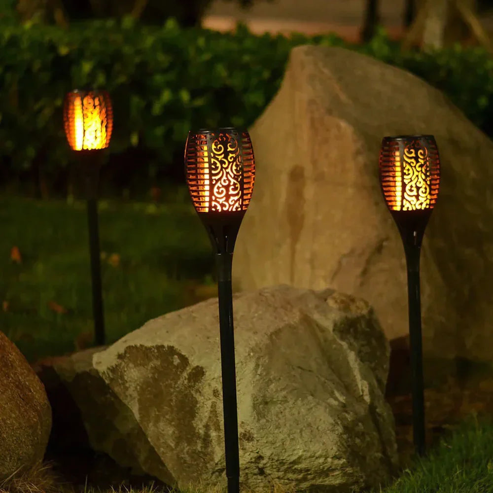 Solar LED garden torch – a decorative lamp with a flame effect, for outdoor use 5