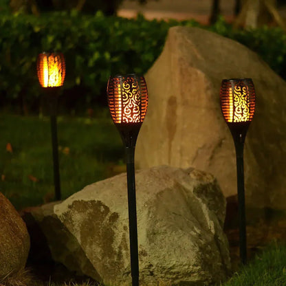 Solar LED garden torch – a decorative lamp with a flame effect, for outdoor use 5