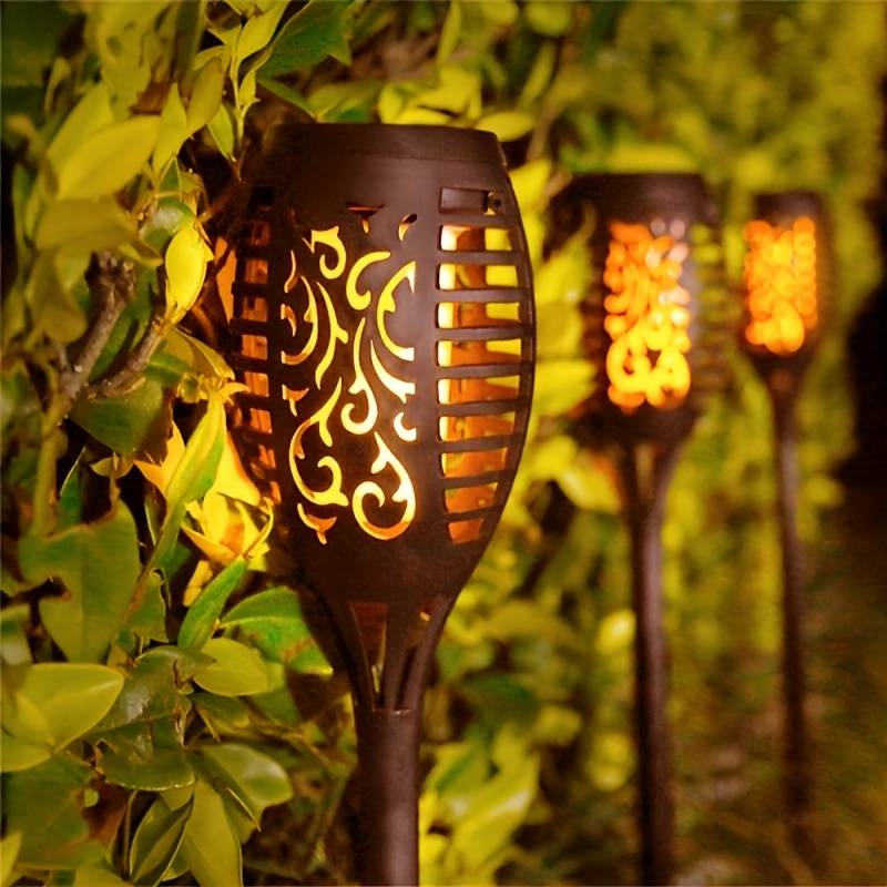 Solar LED garden torch – a decorative lamp with a flame effect, for outdoor use 0