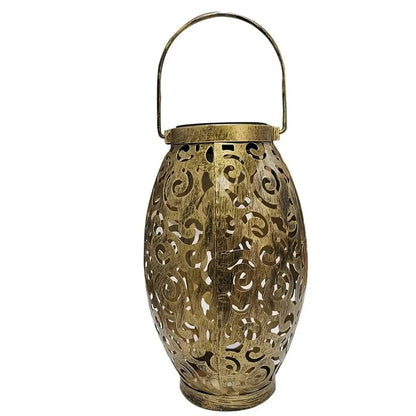 Solar LED garden lantern – a decorative lantern with a shadow pattern effect, for outdoor use 8