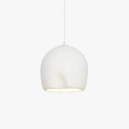 Solara Rounded Plaster Pendant Lamp Wabi Sabi Dome 0