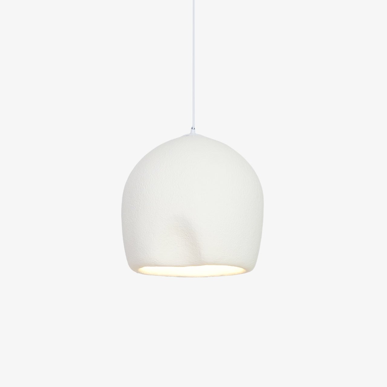 Solara Rounded Plaster Pendant Lamp Wabi Sabi Dome 1