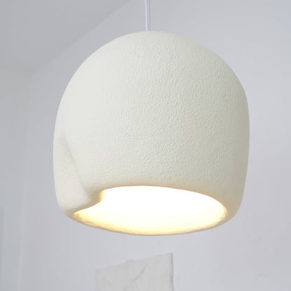 Solara Rounded Plaster Pendant Lamp Wabi Sabi Dome 2