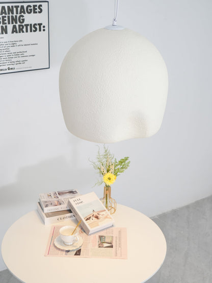 Solara Rounded Plaster Pendant Lamp Wabi Sabi Dome 3