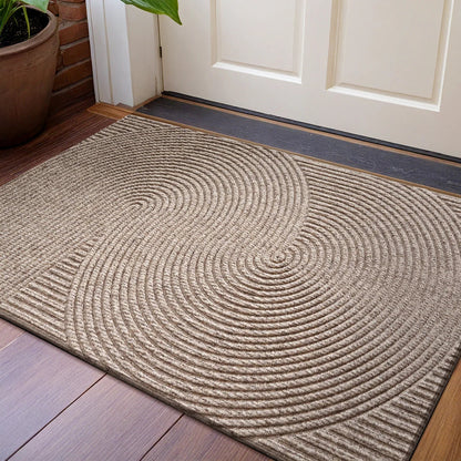 Nivara - 3D Groove Doormat made of Wear-Resistant Polyester with Anti-Slip for Indoor and Outdoor Use 1