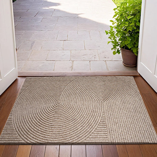 Nivara - 3D Groove Doormat made of Wear-Resistant Polyester with Anti-Slip for Indoor and Outdoor Use 0