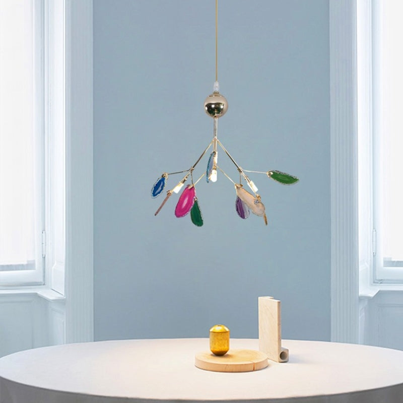 Elara Haus Designer Chandelier Light - Metal Colourful Modern Hanging Light Fixtures 11