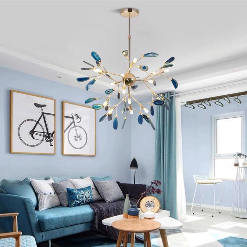 Elara Haus Designer Chandelier Light - Metal Colourful Modern Hanging Light Fixtures 13