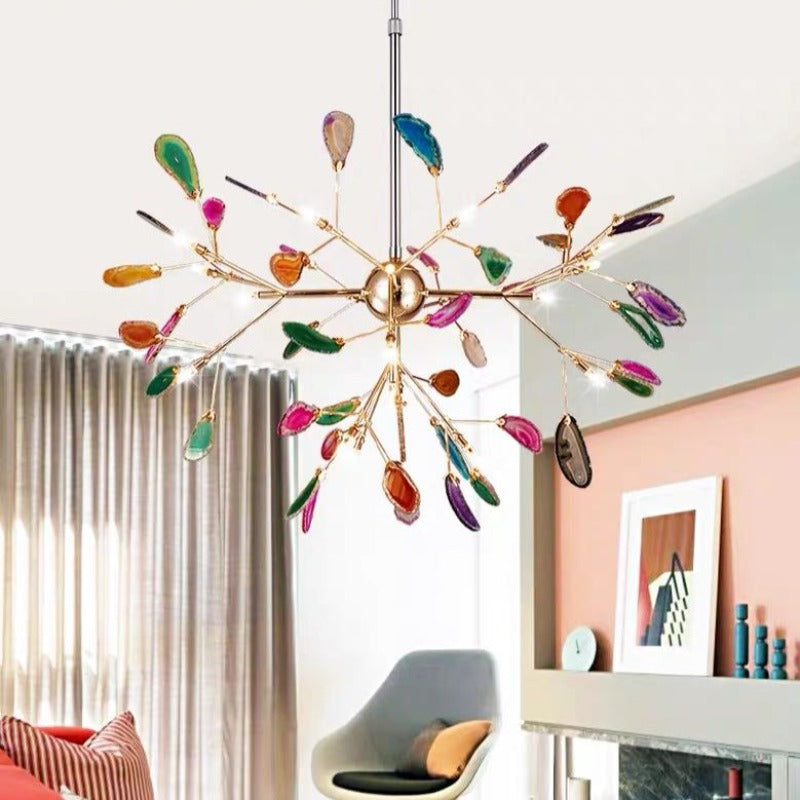 Elara Haus Designer Chandelier Light - Metal Colourful Modern Hanging Light Fixtures 2