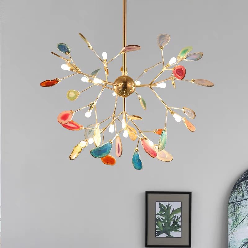 Elara Haus Designer Chandelier Light - Metal Colourful Modern Hanging Light Fixtures 3