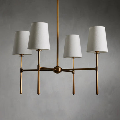 Elara Haus Designer Chandelier - Metal and Fabric Modern Hanging Light Fixtures 0