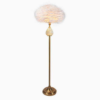 Feather shadow stick lamp - Glass Tears, Pink/White 0