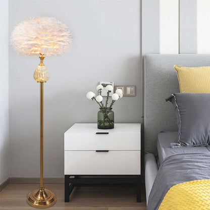Feather shadow stick lamp - Glass Tears, Pink/White 3