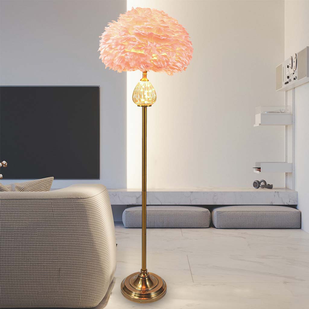 Feather shadow stick lamp - Glass Tears, Pink/White 2