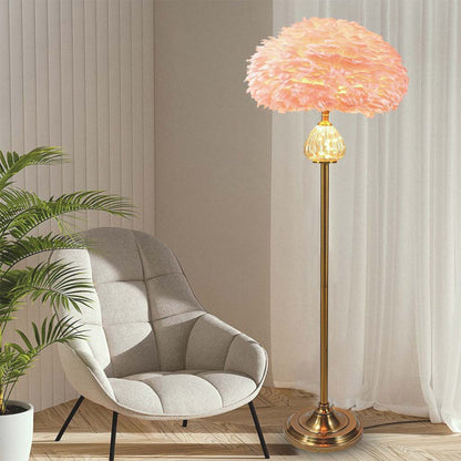 Feather shadow stick lamp - Glass Tears, Pink/White 4