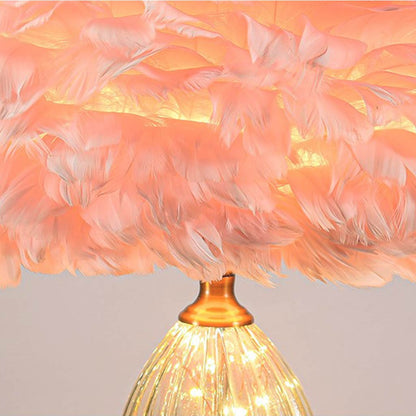 Feather shadow stick lamp - Glass Tears, Pink/White 5