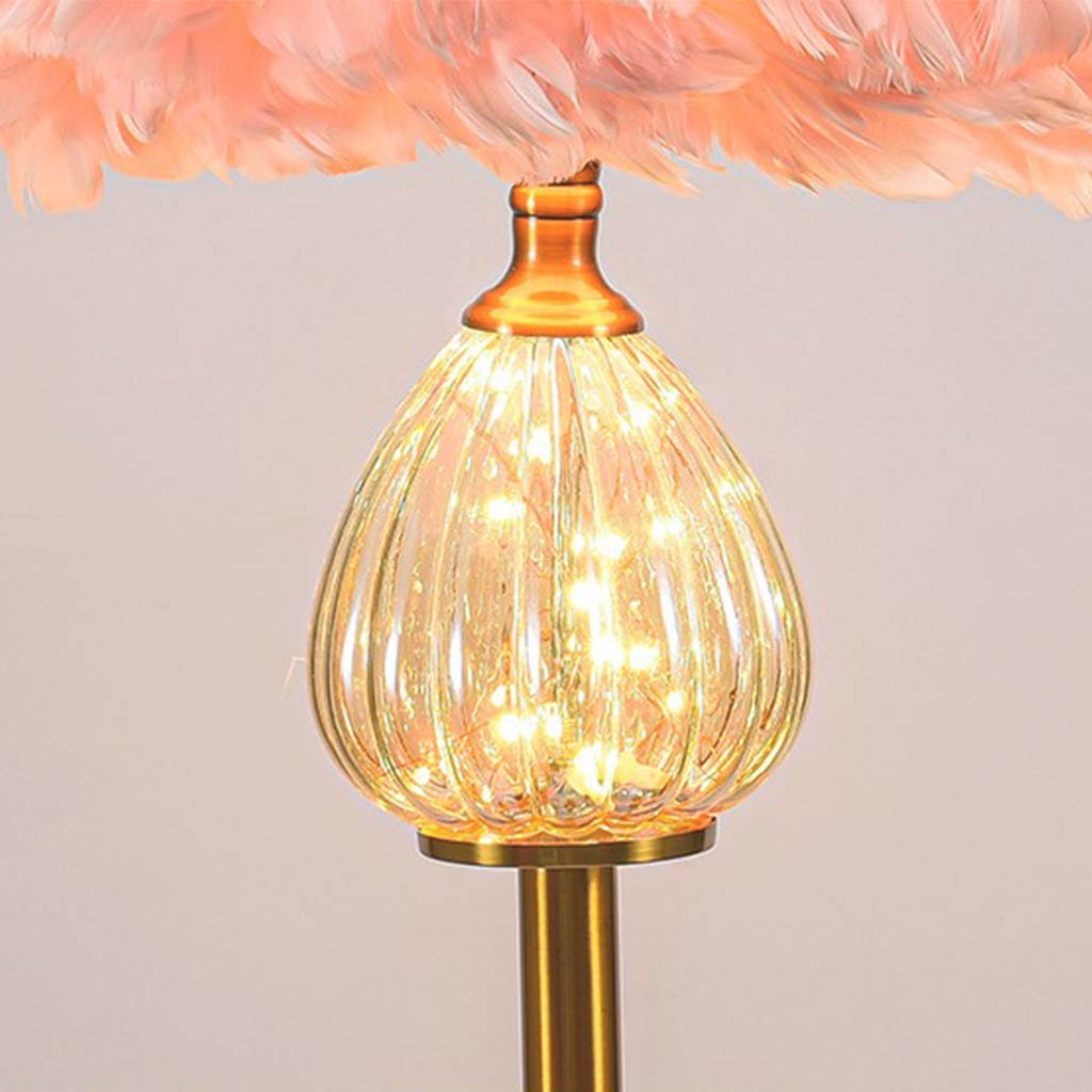 Feather shadow stick lamp - Glass Tears, Pink/White 6