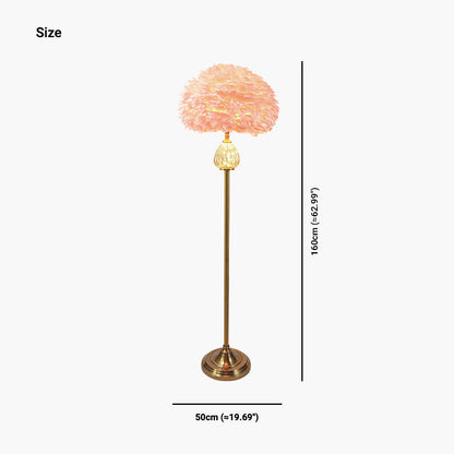 Feather shadow stick lamp - Glass Tears, Pink/White 7