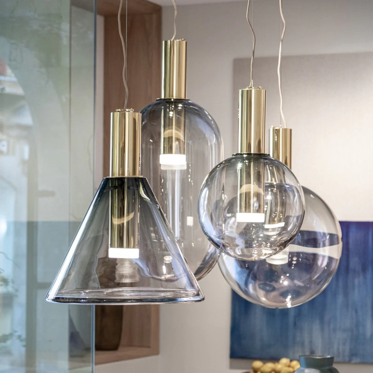 Designer LED Pendant Lamp – Modern Glass Forms 1