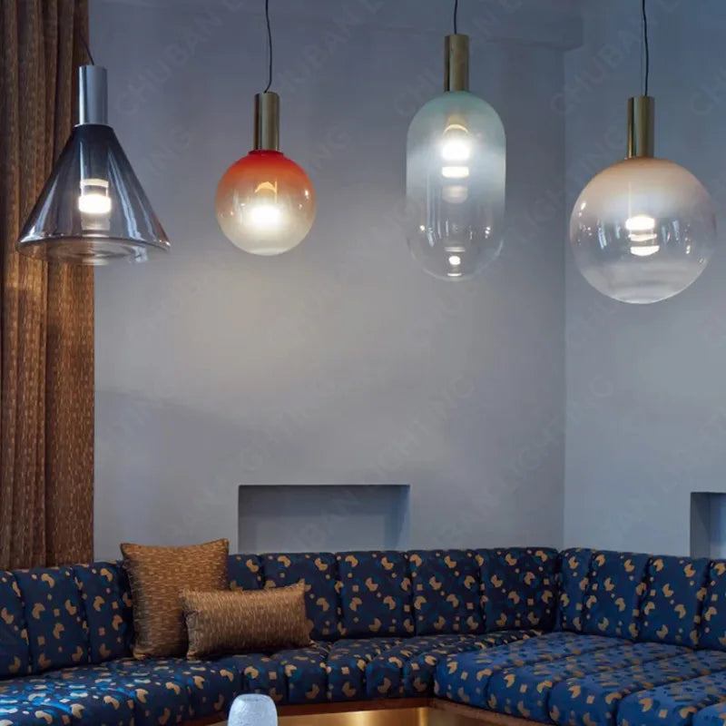 Designer LED Pendant Lamp – Modern Glass Forms 2