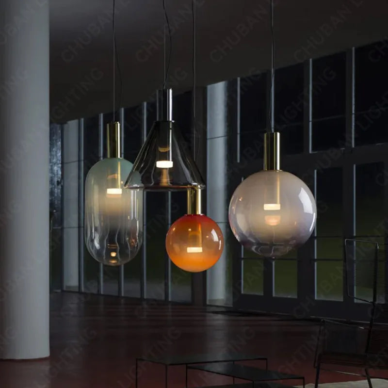 Designer LED Pendant Lamp – Modern Glass Forms 5