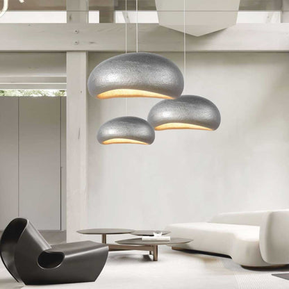 Pendant Light Japanese Wabi-Sabi Cloud, Metal Silver / Black 1