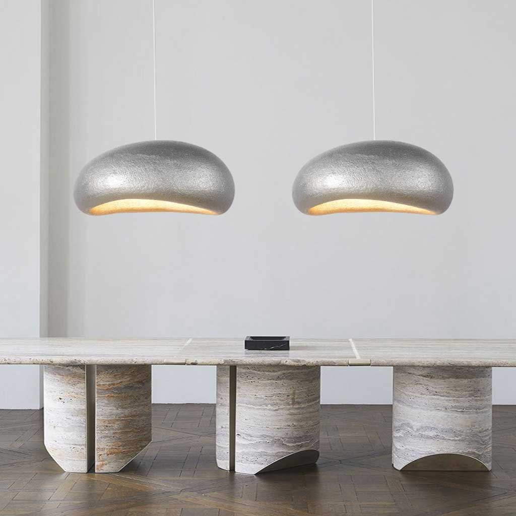 Pendant Light Japanese Wabi-Sabi Cloud, Metal Silver / Black 2