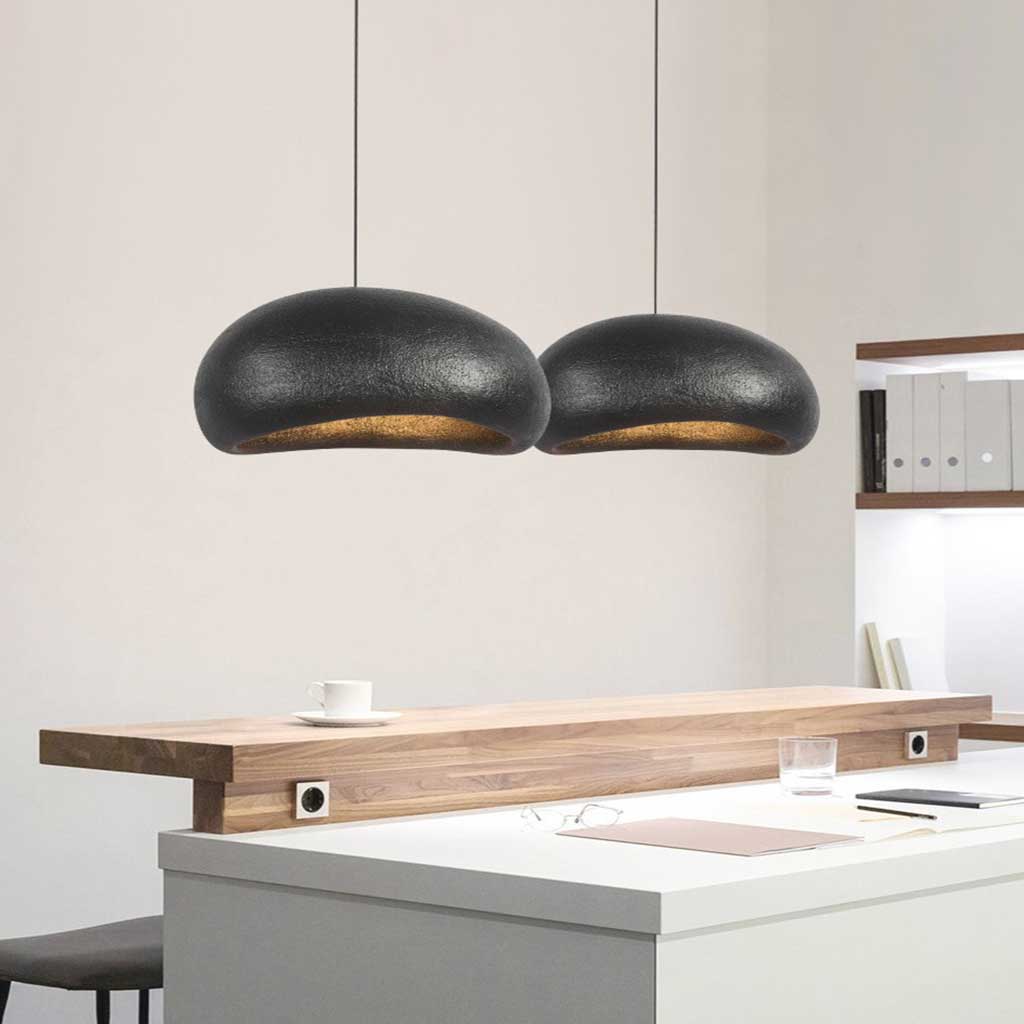 Pendant Light Japanese Wabi-Sabi Cloud, Metal Silver / Black 4