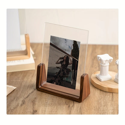 U-Shaped Acrylic & Wood Photo Frame | Modern Minimalist Display 9
