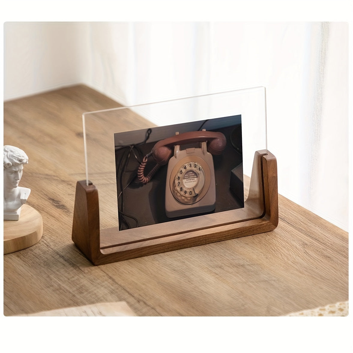 U-Shaped Acrylic & Wood Photo Frame | Modern Minimalist Display 10