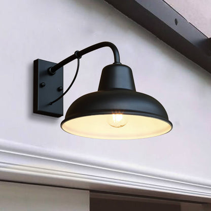 Vintage Iron Barn Waterproof Outdoor 1-Light Wall Sconce Lamp 8