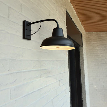 Vintage Iron Barn Waterproof Outdoor 1-Light Wall Sconce Lamp 0