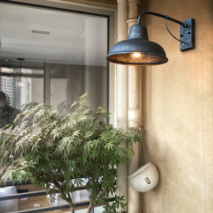 Vintage Iron Barn Waterproof Outdoor 1-Light Wall Sconce Lamp 2