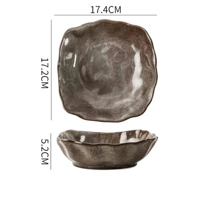 Irregular Stone Grain Bowls + Plates 12