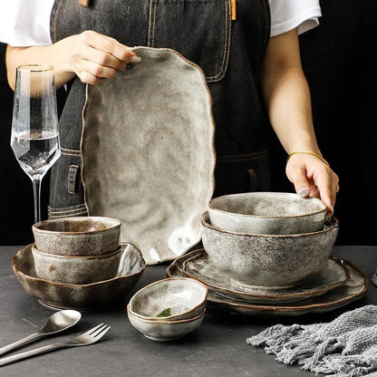 Irregular Stone Grain Bowls + Plates 1