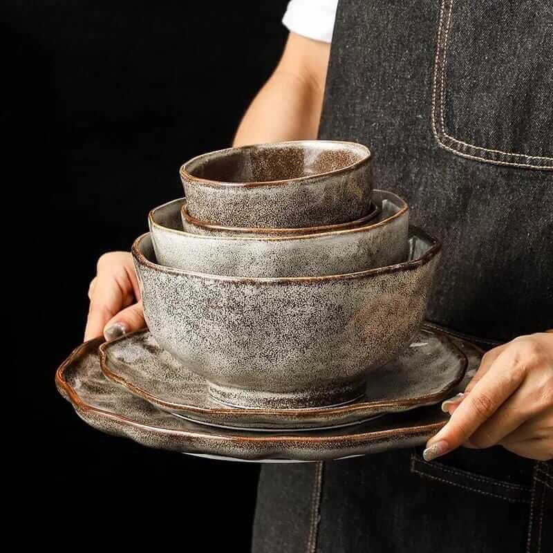 Irregular Stone Grain Bowls + Plates 3