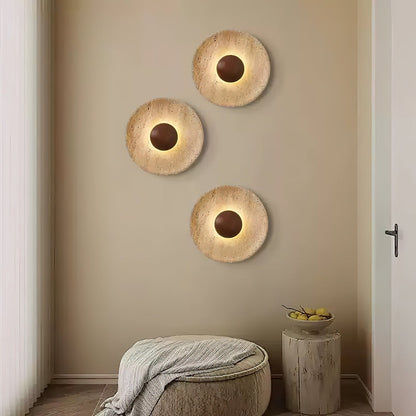 Aveny Sun Travertine Wall Lamp 7