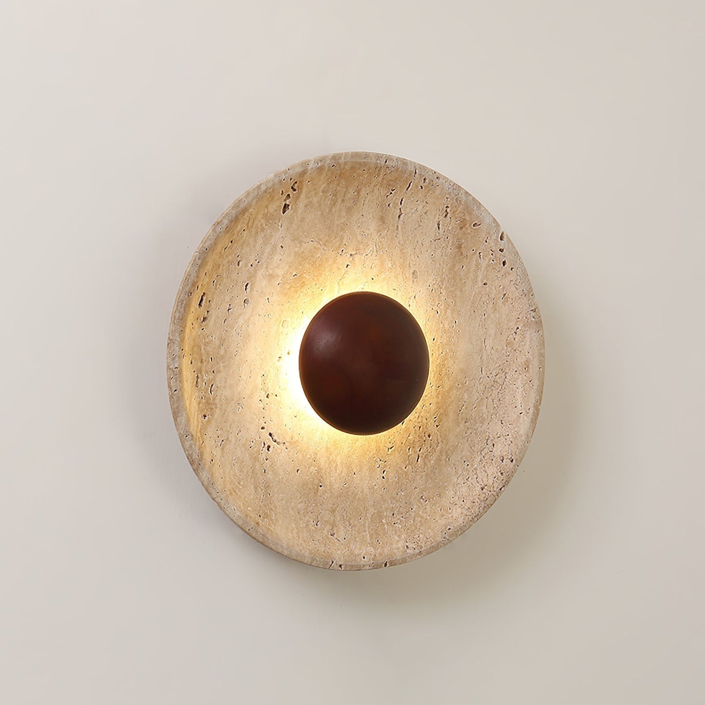 Aveny Sun Travertine Wall Lamp 0