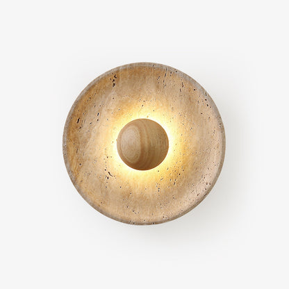 Aveny Sun Travertine Wall Lamp 1