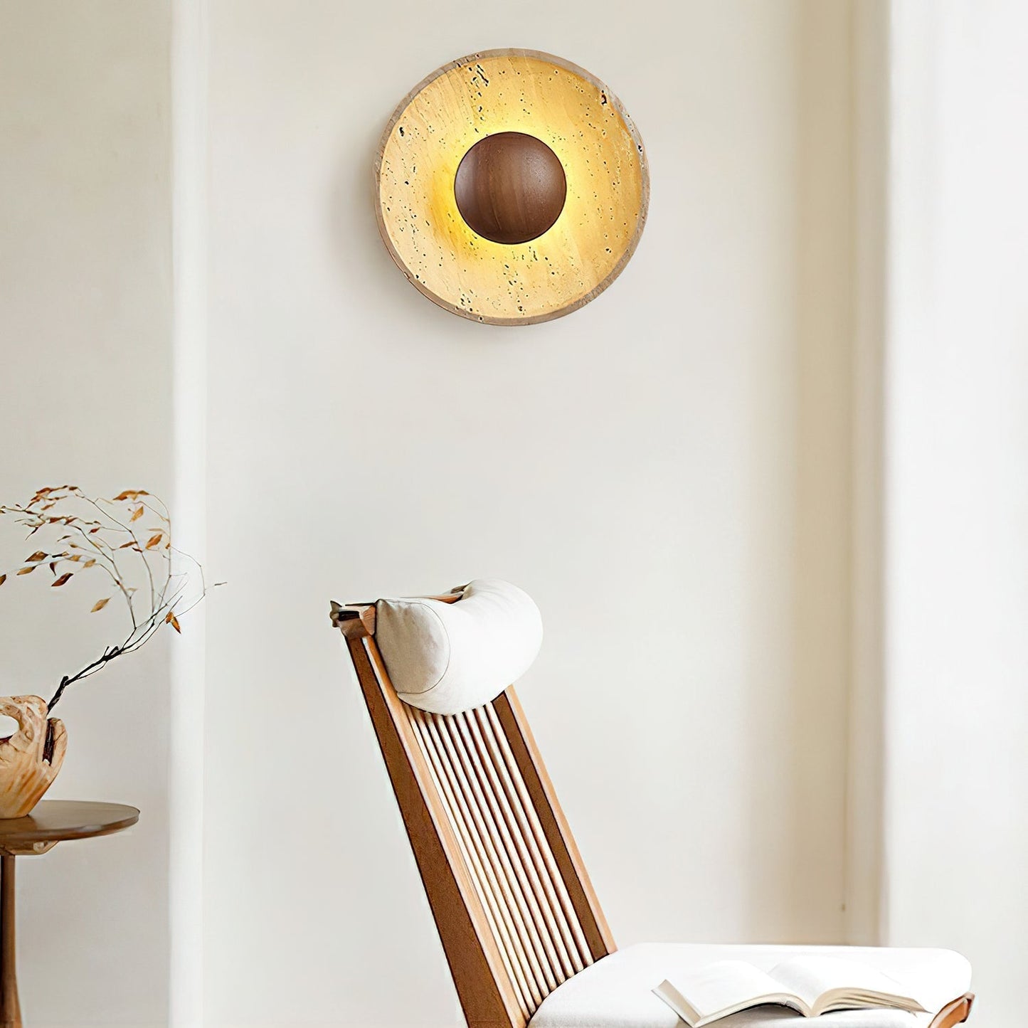 Aveny Sun Travertine Wall Lamp 4