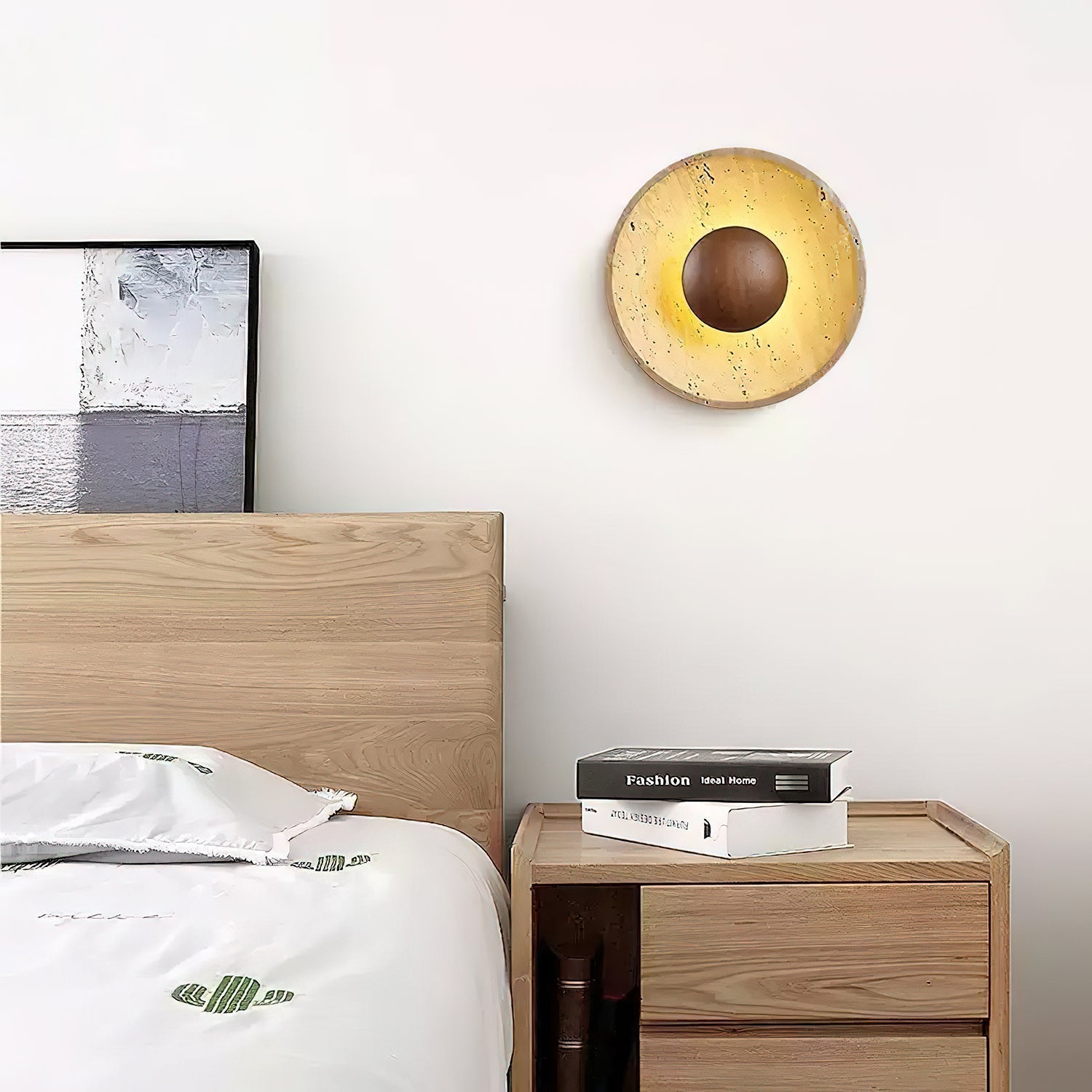 Aveny Sun Travertine Wall Lamp 5