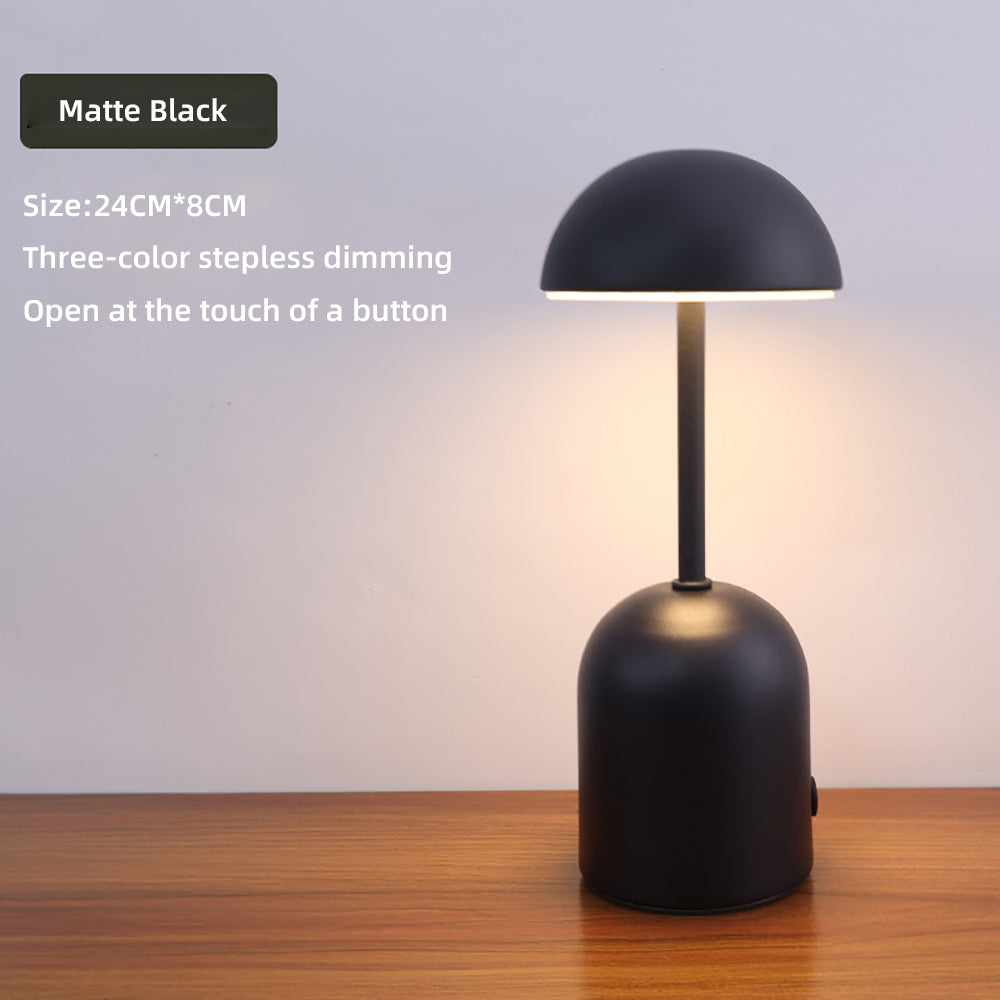 Elara Haus Elegant Curved Table Lamp - Cordless Dimmable Metal Fixture