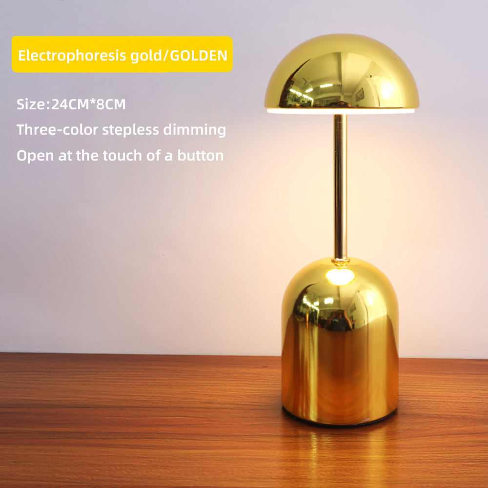 Elara Haus Elegant Curved Table Lamp - Cordless Dimmable Metal Fixture