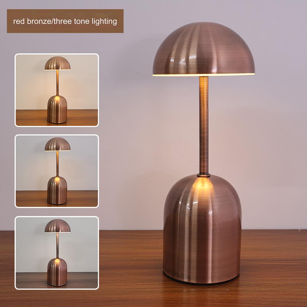 Elara Haus Elegant Curved Table Lamp - Cordless Dimmable Metal Fixture