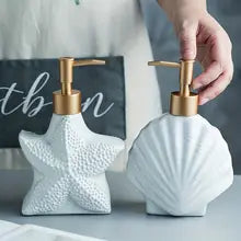 Starfish Soap Dispenser | Elegant Coastal Design with Gold Pump 1