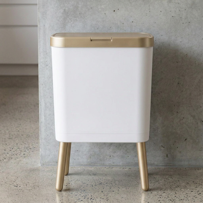 Elara Haus Elevated Trash Can with Push-Top Lid