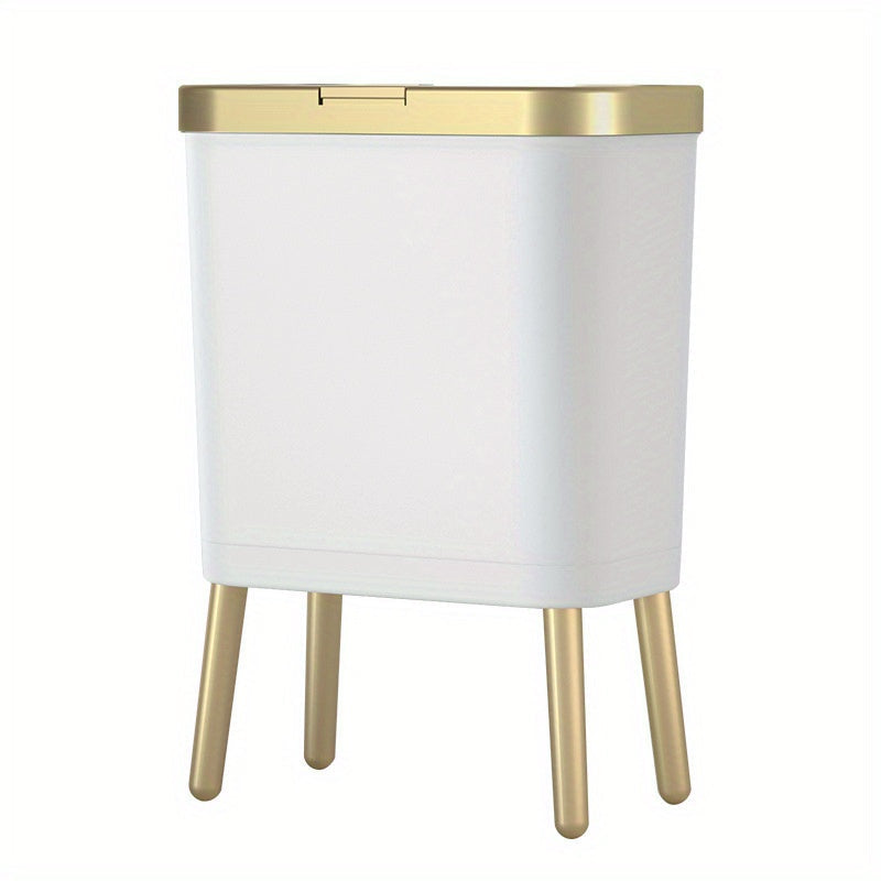 15L Modern Odour-Sealing Trash Can with Elevated Legs | Stylish Waste Bin for Kitchen, Living & Bathroom 0