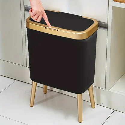 15L Modern Odour-Sealing Trash Can with Elevated Legs | Stylish Waste Bin for Kitchen, Living & Bathroom 1