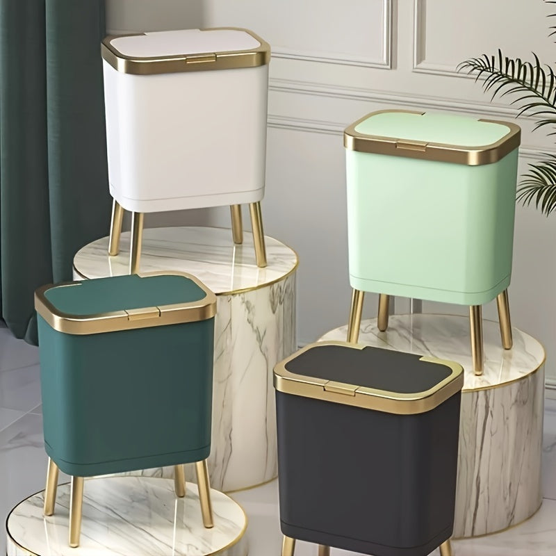 15L Modern Odour-Sealing Trash Can with Elevated Legs | Stylish Waste Bin for Kitchen, Living & Bathroom 2
